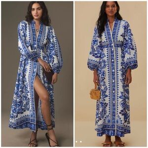 NWT Farm Rio Off-White Flora Tapestry Maxi Dress SZ XS